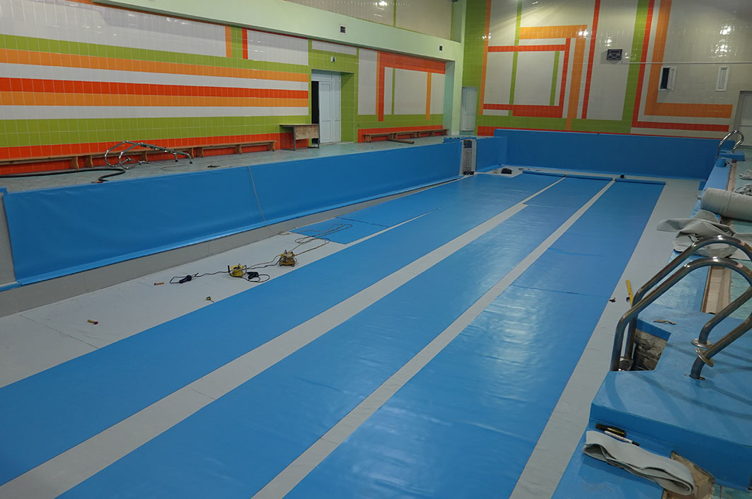 Ремонт бассейна с заменой ПВХ плёнки в частном доме Астана